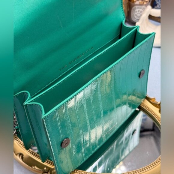 🆕 KURT GEIGER LONDON 🧿 NWOT Shoreditch Small Leather Crossbody Bag, Aqua Green - Picture 13 of 16
